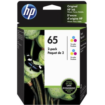 HP 65 Original Ink Cartridge - Tri-color - Inkjet - 100 Pages - 2 / Each