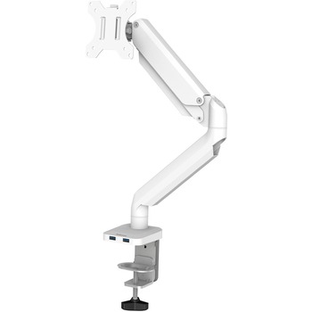 Fellowes Platinum Series Single Monitor Arm, White, 1 Display(s) Supported, 32 in Screen Support, 17.60 lb Capacity