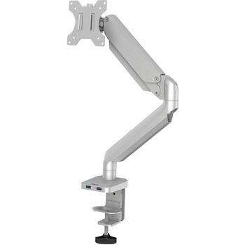 Fellowes Platinum Series Single Monitor Arm, Silver, 1 Display(s) Supported, 27 in Screen Support, 20 lb Capacity
