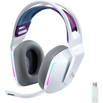 Logitech G733 Lightspeed Wireless RGB Stereo Gaming Headset, White