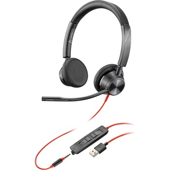 Poly Blackwire Corded Headset 3325, Stereo, USB-A, 3.5 mm, PC, Mobile, Universal