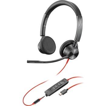 Poly Blackwire Corded Headset 3325, Stereo, USB-C, 3.5 mm, PC, Mobile, Universal