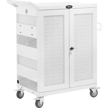 Tripp Lite by Eaton Safe-IT Multi-Device UV Charging Cart, Hospital-Grade, 32 AC Outlets, Antimicrobial, White