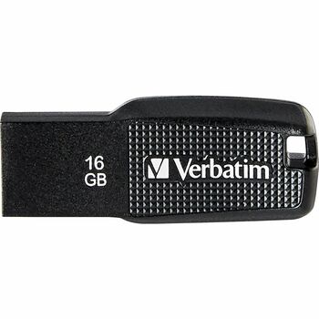 Verbatim Ergo USB Flash Drive, 16 GB, Black
