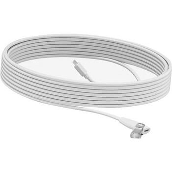 Logitech Rally Mic Pod 10m Extension Cable, 32.81 ft., White