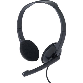 Verbatim Stereo Headset with Microphone, 3.5mm, Wired, Over-the-head, 5.74&#39; Cable
