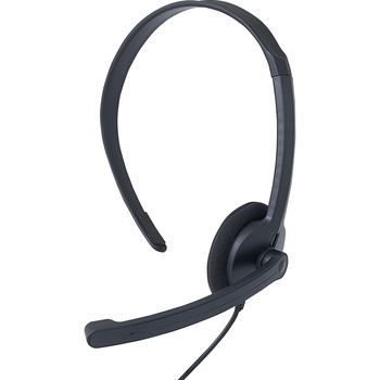 Verbatim Mono Headset with Microphone and In-Line Remote, 3.5mm, Wired, Over-the-head, 5.25&#39; Cable