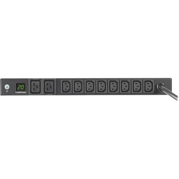 Tripp Lite by Eaton 3.7kW 208/230V Single-Phase Metered PDU - 8 C13 &amp; 2 C19 Outlets, L6-20P Input, 6 ft. Cord, 1U, TAA