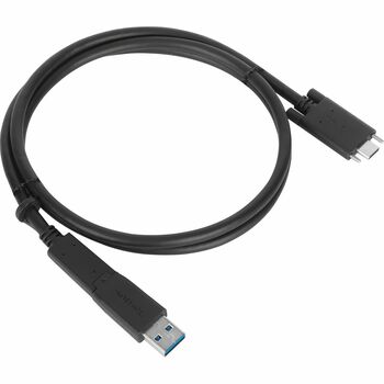 Targus 1M USB-C Male with Screw to USB-C Male Cable with USB-A Tether, 3.28&#39;, 5 Gbit/s, Black