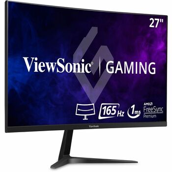 ViewSonic 27&quot; Curved Gaming Monitor with FreeSync Premium, 2560 x 1440, Black