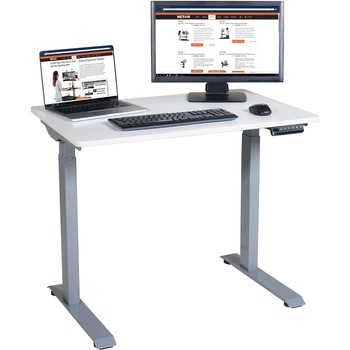 Victor Compact Electric Standing Desk, 36&quot; W x 23.60&quot; D x 48.40&quot; H x 0.75&quot; Thickness, White