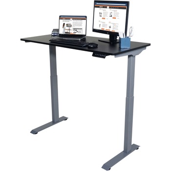 Victor Electric Standing Desk, 48&quot; W x 23.60&quot; D x 48.40&quot; Height x 0.75&quot; Thickness, Black