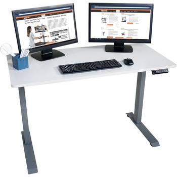 Victor Electric Standing Desk, 48&quot; W x 23.60&quot; D x 48.40&quot; Height x 0.75&quot; Thickness, White
