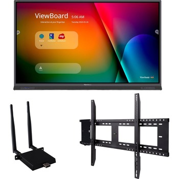 ViewSonic Collaboration Display Kit with Wireless AC adapter and Wall Mount, 86&quot;, 3840 x 2160, Black
