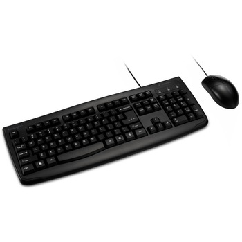 Kensington Pro Fit Washable Wired Desktop Set, USB Cable Keyboard and Mouse