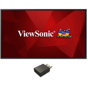 ViewSonic Commercial Digital Display Bundle, 55&quot;, WiFi Adapter, 3840 x 2160, 350 Nit, Black