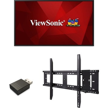 ViewSonic Digital Display Bundle 55&quot;, Wall Mount, Wi-Fi Adapter, 16 GB, 3840 x 2160, 1.40 GHz, Black