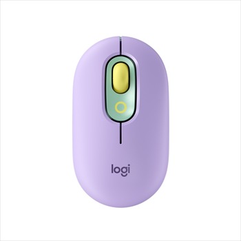 Logitech Wireless Optical Mouse with Customizable Emoji, Purple/Mint