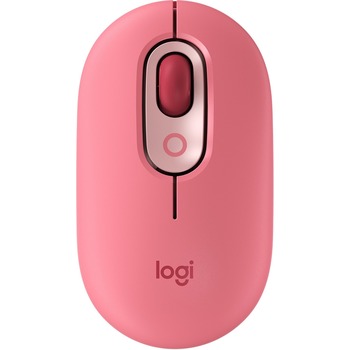 Logitech Wireless Optical Mouse with Customizable Emoji, Red