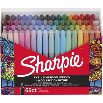 Sharpie Ultimates Permanent Marker, Fine Point, Multicolor, 65/BX