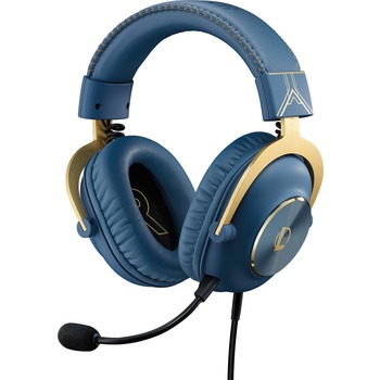 Logitech Pro X Wired Stereo Gaming Headset, League Of Legends Edition, USB, 6.56 ft Cable, Blue/Gold