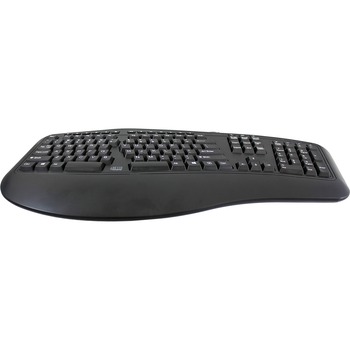 Adesso Desktop Ergonomic Keyboard, USB, Black