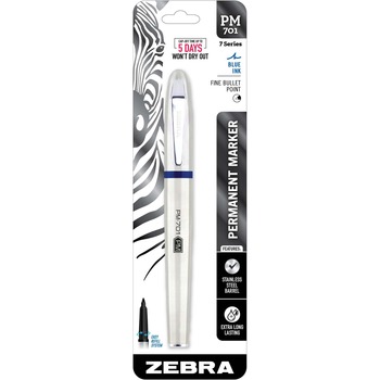 Zebra PM-701 Permanent Marker, Blue