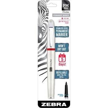 Zebra PM-701 Permanent Marker, Red