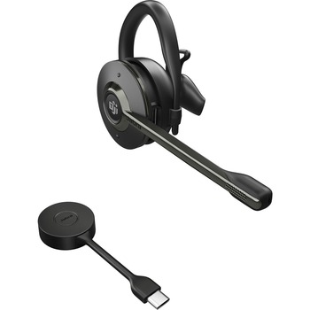 Jabra Engage 55 Mono USB-C Wireless Headset, DECT, 492.1 ft, Noise Cancelling Microphone, Black