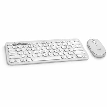 Logitech Pebble 2 Combo for Mac Wireless USB Keyboard &amp; Mouse, Tonal White