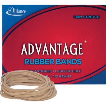 Alliance Rubber Company 26189 Advantage Rubber Bands - Size #18 - Approx. 370 Bands - 3&quot; x 1/16&quot; - Natural Crepe - 1/4 lb Box