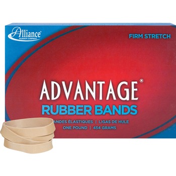 Alliance Rubber Company 26845 Advantage Rubber Bands - Size #84 - Approx. 150 Bands - 3 1/2&quot; x 1/2&quot; - Natural Crepe - 1 lb Box