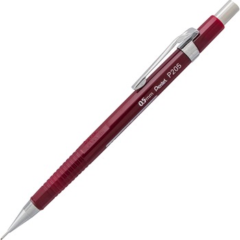 Pentel&#174; Sharp Mechanical Drafting Pencil, 0.5 mm, Burgundy Barrel, EA