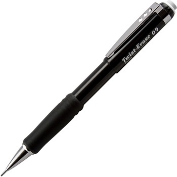 Pentel&#174; Twist-Erase III Mechanical Pencil, 0.9 mm, Black Barrel, EA