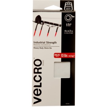 VELCRO Brand Industrial Strength Tape, 2&quot; x 4&#39; Roll, White