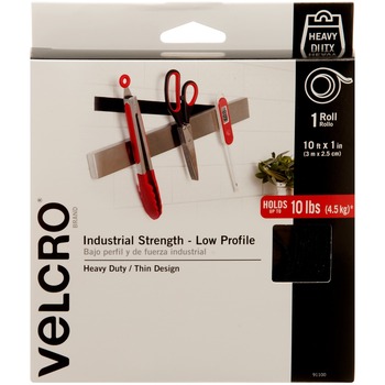 VELCRO Brand Industrial Strength Fasteners, 1&quot; x 10&#39;, Black