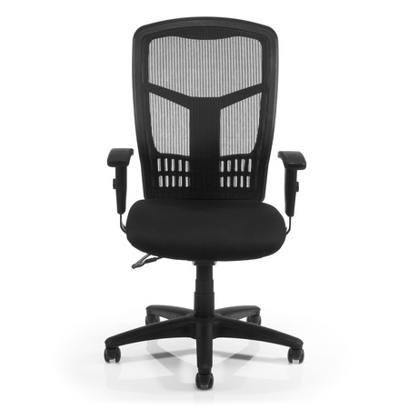 Lorell 86000 Series Exec Chair Adjustable Headrest - Black