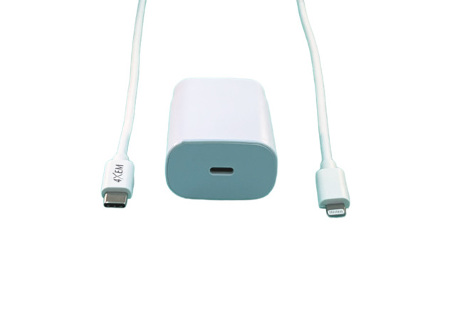4XEM 4XIPHN13KIT3 White iPhone 13 Kit with 20W USB-C Charger and