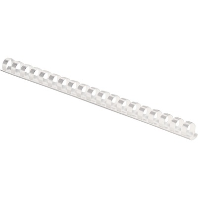 Fellowes Plastic Combs - Round Back, 3/8" , 55 sheets, White, 100 pk
