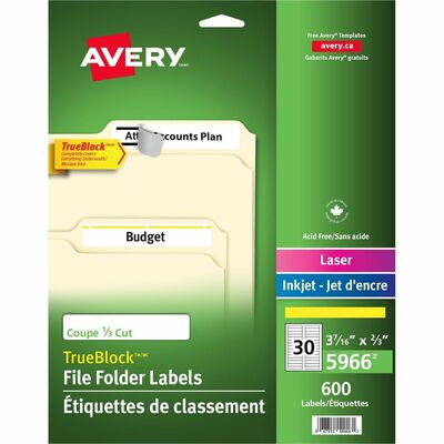 Avery&reg; TrueBlock File Folder Label