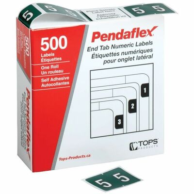 Pendaflex Numeric End Tab Filing Labels