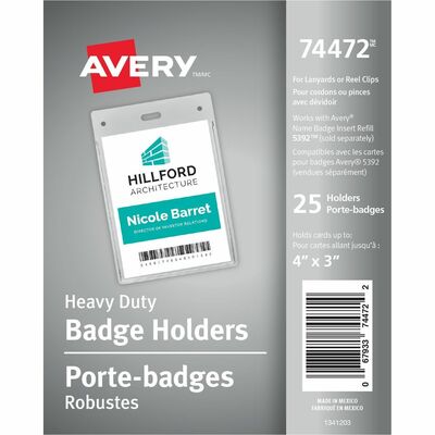 Avery&reg; Vertical Style Heavy-Duty Badge Holders