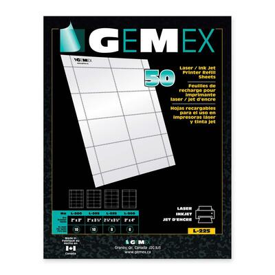Gemex Name Badge Refill Sheets