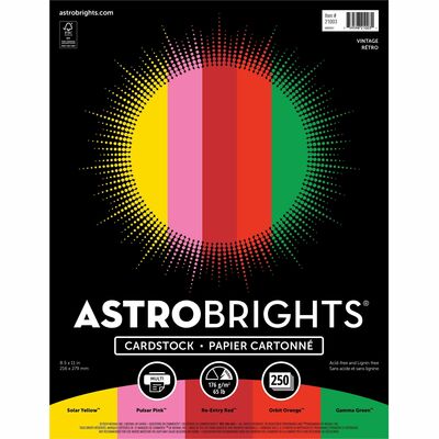 Astrobrights Colored Cardstock - "Vintage" 5-Color Assortment