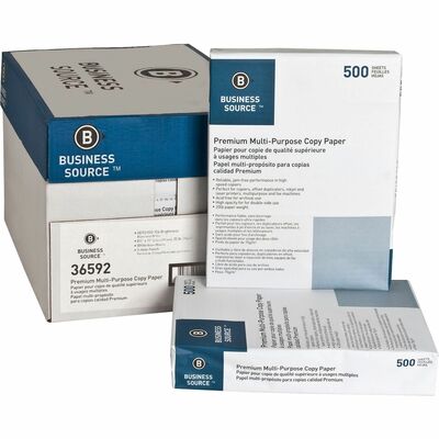 Business Source 3HP Premium Multipurpose Copy Paper - White