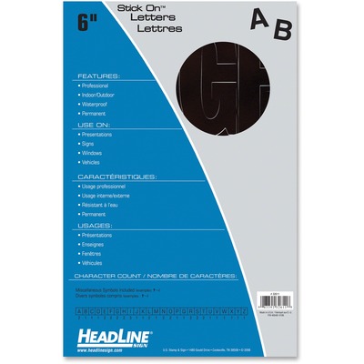 Headline Black Vinyl Stick-on Letters