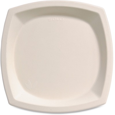 Solo Eco-Forward Square Bagasse Plate - 10"