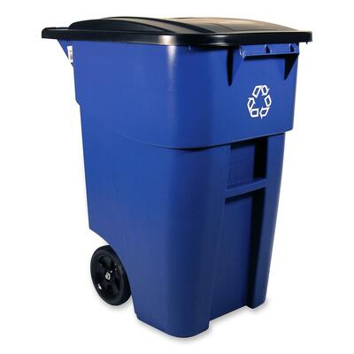 Rubbermaid Brute Recycling Rollout Container with Lid