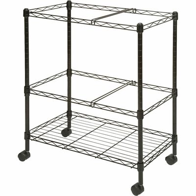 Lorell 2-Tier Wire Mobile File Cart