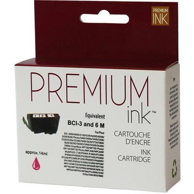 Premium Ink Inkjet Ink Cartridge - Alternative for Canon BCI-3EM - Magenta - 1 Each